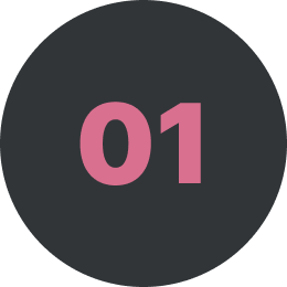 Цифра 01 на круглом фоне